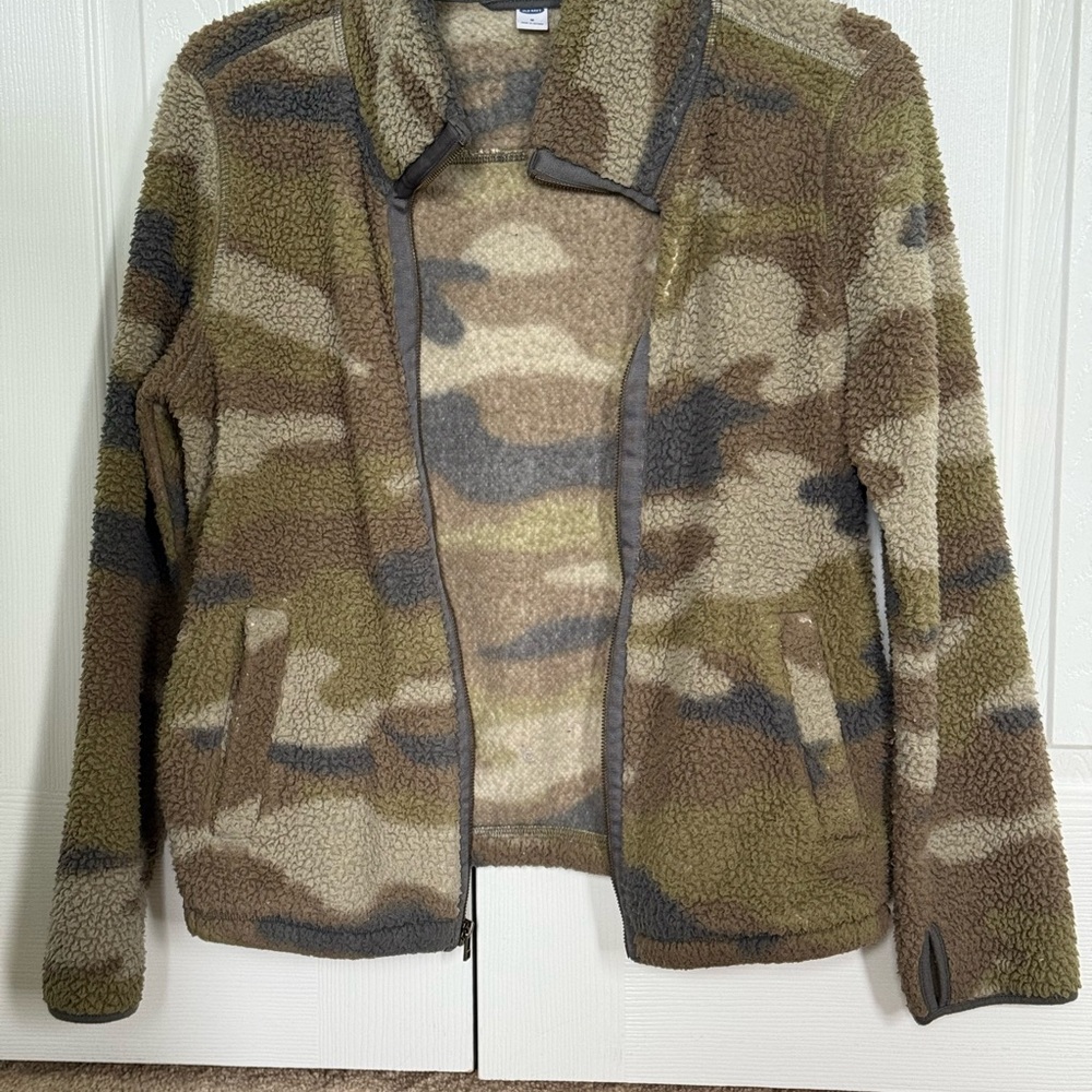 Old Navy Camouflage Sherpa Jacket